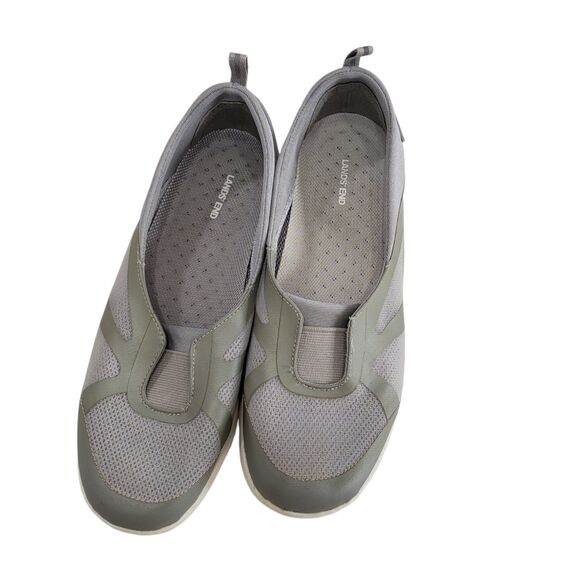 Lands End Woman's Grey Slip-ons / Flats, Size 7.5 - Picture 1 of 7